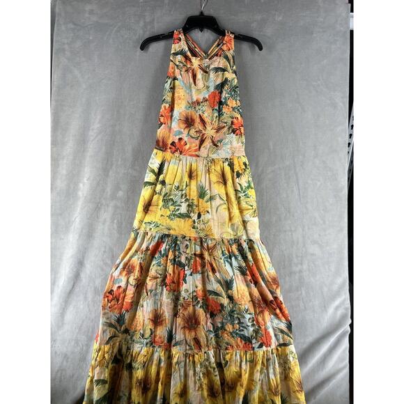 Anthropologie Pilcro Halter Tiered Maxi Dress Size Medium - Picture 3 of 10